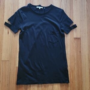 Helmut Lang The Pocket T-Shirt Black Cotton Short Cut Sleeve Size XS